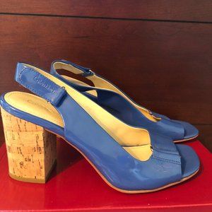 Calvin Klein Blue Open Toe Heels